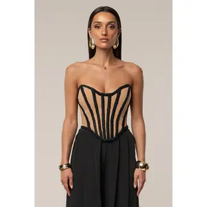 Black Cassis Braided Corset