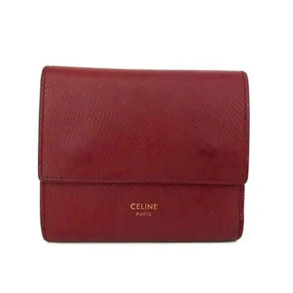 Pre-owned Celine Other Other Small Folded Multifunction Trifold Wallet Pink 12698027105/945142
