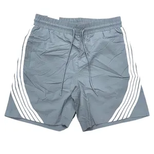 Rebel Stripe Nylon Shorts Grey White 981
