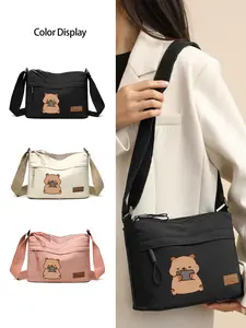 Capybaras Pattern Crossbody Bag, Stylish Versatile Shoulder Bag with 3 Pockets, Multi-functional Phone Purse and Coin Organizer with Adjustable Strap, Perfect Holiday Gift