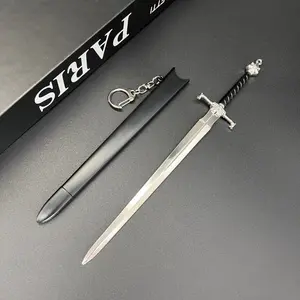 Unique Mini Metal Sword Model - Collectible Keychain & Desk Decor, Perfect for Movie & Game Fans, Alloy Crafted, Ideal Gift for Christmas & Halloween, Ages 14+ creative small gift wooden coin bank home decor statue