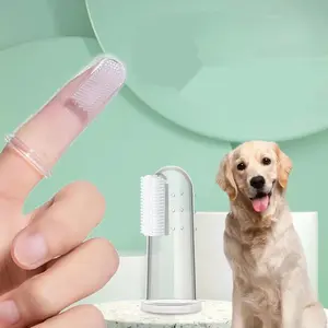 5 Pet Finger Toothbrushes for Dental Care, Fresh Breath, Tartar Removal, Includes Transparent Protective Case, Durable Structure, Cat Owners