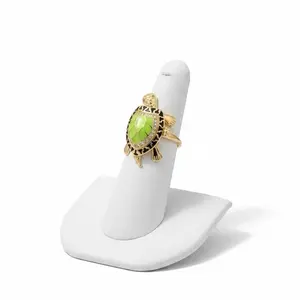 Anillo #778 tortuguita verde Gold plated ajustable