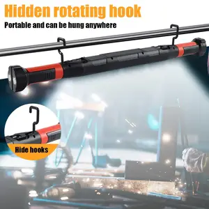 Work Light, 2500LM Bright LED Work Lights, 5200mAh Rechargeable Magnetic Underhood Work Light with Hooks, Cordless Battery Powered Mechanic Light for Car Repairing/Inspection/Garage/Workshop/Emergency Multifunctional Flashlight Portable Flashlight