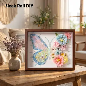 DIY Butterfly Shadow Box Craft Kit - Customizable Faux Flower & Crystal Bead Art Frame for Adults, Home Decor & Holiday Gifts outdoorfun