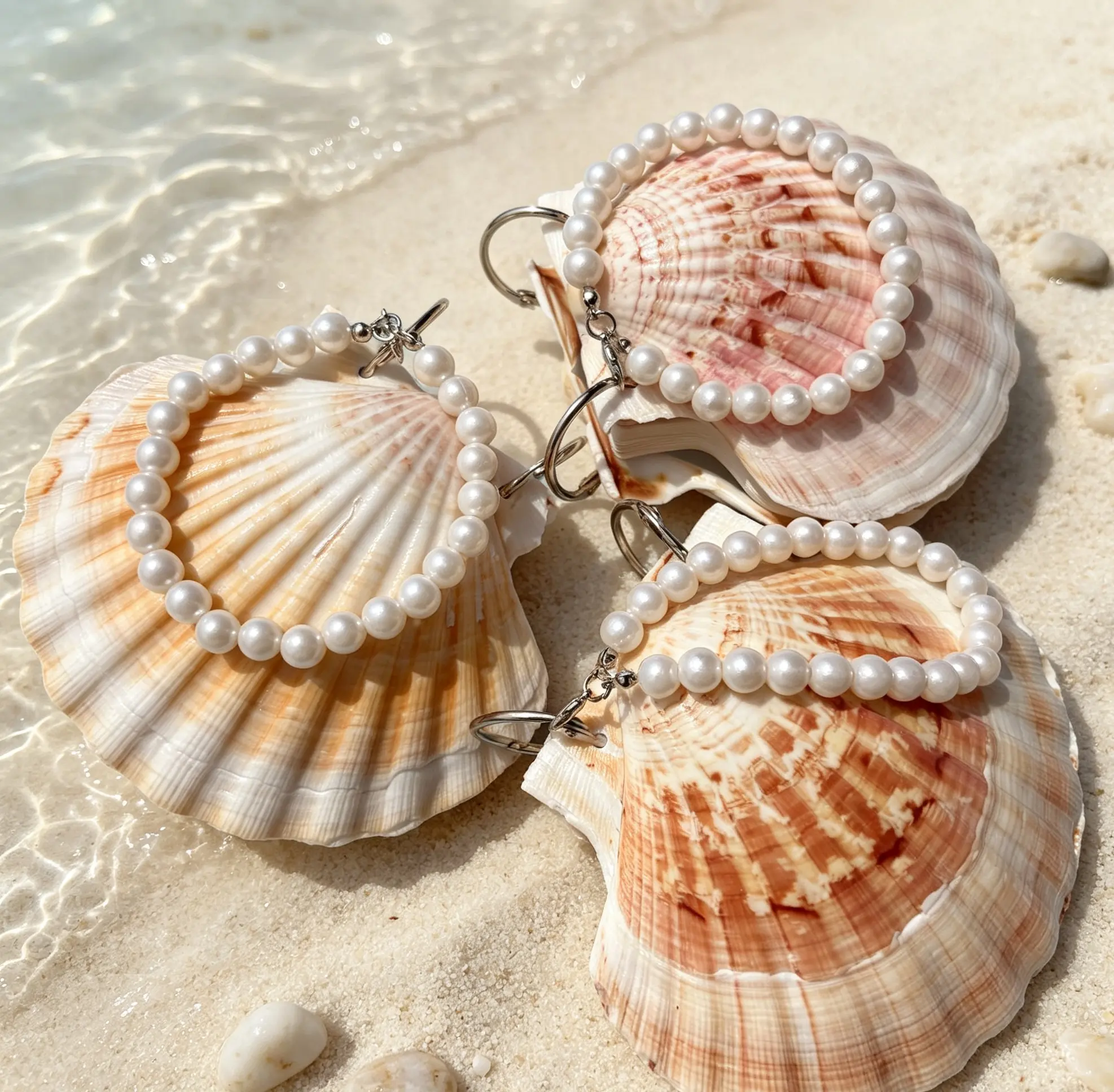 (Random colors)1PCS Seashell Notebook with Pearl Strap, Cute Small Art Supply for Girl Women, Mini DIY Notebook with 30 Sheets