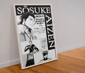 Sōsuke Aizen Manga POSTER UNFRAMED  – Bleach Villain Wall Art |. Color Options