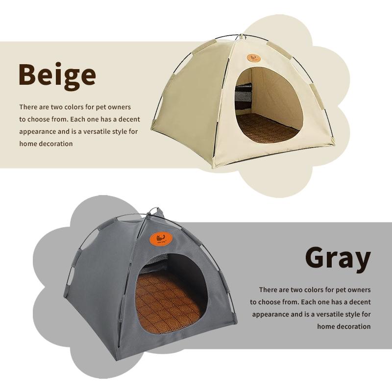 No-Assembly Cat Tent, Foldable Pet Shelter with Mesh Sides, Lightweight & Durable Cat House for Indoor/Outdoor