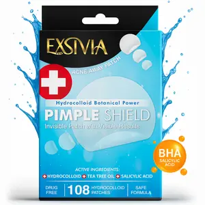 Acne Pimple Patches, Ultra Thin Gentle Blemish & Zit Covers, Natural and optimal Healing, Suitable for All Skin Types, 108 Hydrocolloid Patches No Rinse Formula