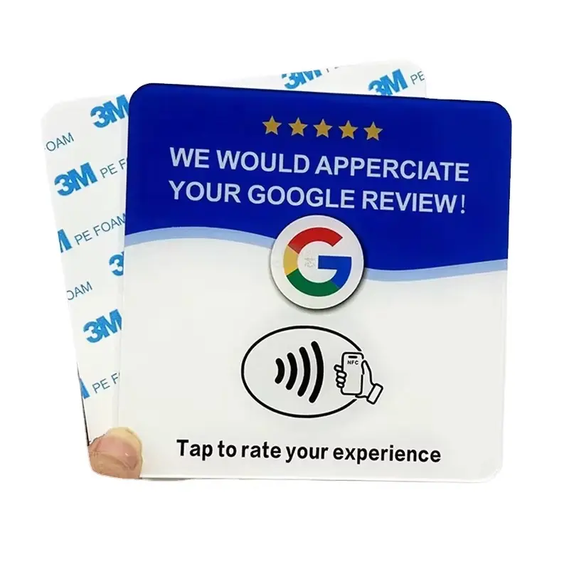 Google Review Plates, NFC Tap & Dynamic QR Code, Easy Setup with Review Link Management, No APP Required, Review Us On Google , Review Sign, Business Plates