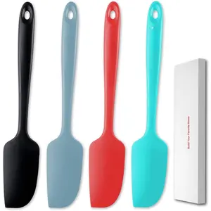 Mini  Spatula -  Pro-Grade 600oF Heat-Resistant Non-Stick Small Rubber Jar Spatula -  Kitchen Scraper Utensil Tool for Cooking and Baking, 8.8 IN