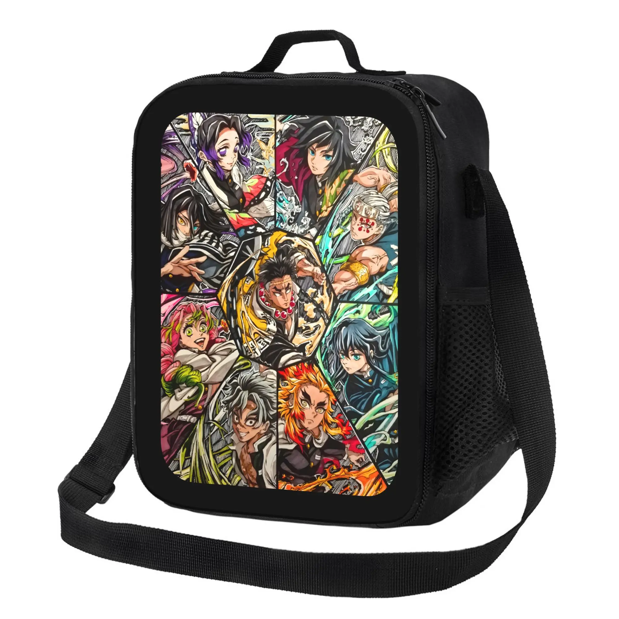 Anime Hashira Print Lunch Box Bag Insulated Thermal Cool Bag Suitable for Home Restaurant Office Outdoor Picnic Unisex Portable Reusable