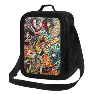 Anime Hashira Print Lunch Box Bag Insulated Thermal Cool Bag Suitable for Home Restaurant Office Outdoor Picnic Unisex Portable Reusable