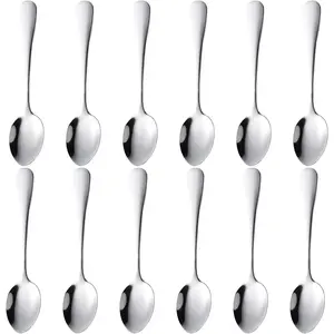 Demitasse Espresso Spoons Set of 12, Stainless Steel Mini Coffee Spoons for Dessert, , Appetizer, Dishwasher-Safe  Stirring Small Teaspoons