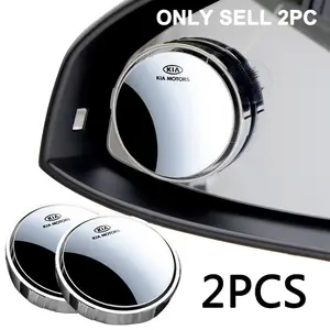 Car Rearview Mirror 360° Small Round Mirror, Motorcycle Accessories, Compatible with Kn Kia Gt Rio Ceed Sportage Cerato Sorento Picanto Optima Stonic K4 Forte K2 Kx Niro