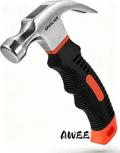 Compact Claw Hammer with Non-Slip Grip, Essential Hand Tool for Woodworking, Home Improvement & Outdoor Camping