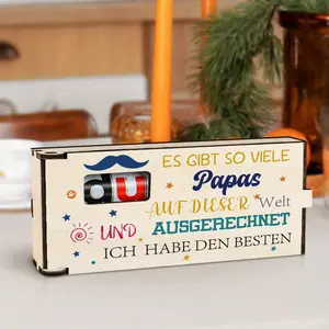 1pc/wooden chocolate gift box. There are so many fathers in the world, but I have the best German themed gift. It is a holiday gift for fathers from sons and daughters for Thanksgiving, Christmas, Valentine's Day, Father's Day, and birthday