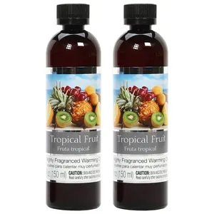 Tropical Fruit Scented Warming Oil - Set of 2 (5 oz Each)
