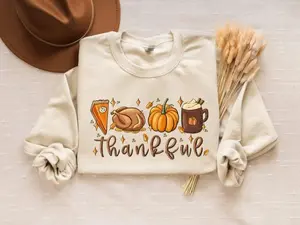 Thankful Sweatshirt,Thankful Shirt, Pumpkin Sweatshirt, Thanksgiving Sweatshirt, Thankful Hoodie, Thanksgiving Shirt, Pumpkin Shirt