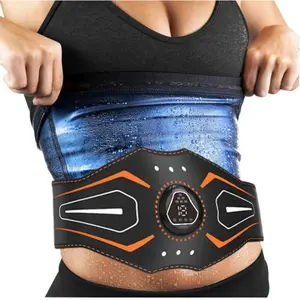 Abdominal muscle contraction training belt,6modes,Velcro fastening design, lazy exercise, 18-levelintensity adjustment function, compact and portablewithrechargeable battery, suitable for abdominalmuscleworkouts, perfect for home use