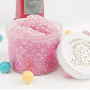 8 oz Pink Bubble Gum Pop- Scented Slime - for Stress Relief and Play