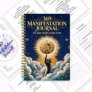Spiritual Growth Plan Handbook, 369 Manifestation Law Journal, Law of Attraction Wish Fulfillment Handbook, Gratitude Diary & High Vibration Record, Daily Manifestation Practices. It includes 3 morning, 6 noon and 9 evening writing exercises every day to
