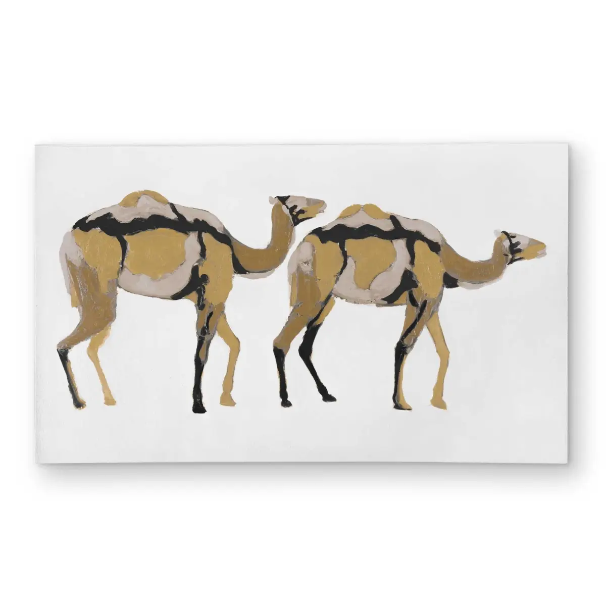212 MAIN Abstract Dromedary Rectangular Area Rug - 3x5 ft, Wildlife Brown, Outdoor Porch Decor, Durable Outdoor/Indoor Rug (C1ROAR35STOHC0), Abstract Dromedars