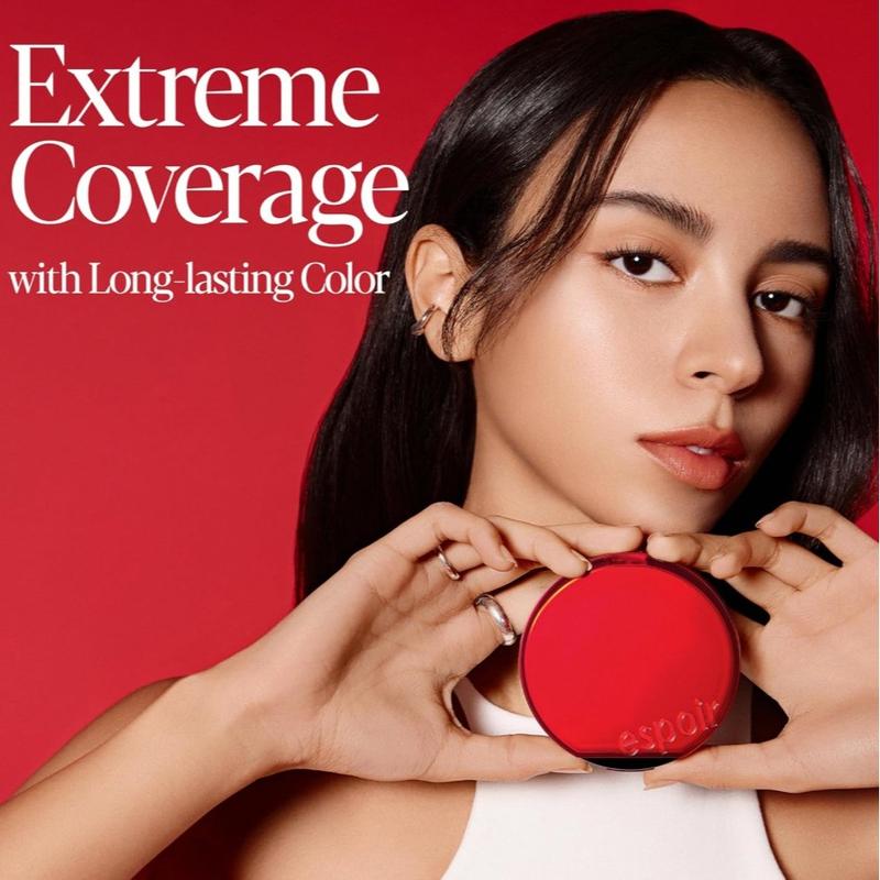 Espoir Be Velvet Cushion Foundation Quick and Easy Coverage with Long-lasting Color by Zero Oxidation 23 Beige Compact Concealer Lightweight Makeup Gentle Cosmetic Flawless Smooth Vegan Certified