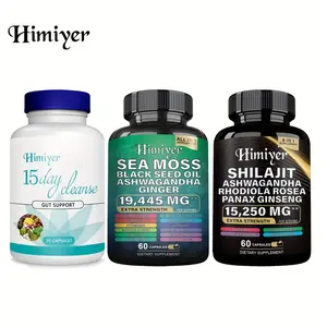 Himiyer Men's Natural Supplement, Cleanse & Detox Combination Boosts strength and endurance, designed to enhance men's health and vitality, with plant-based ingredients.