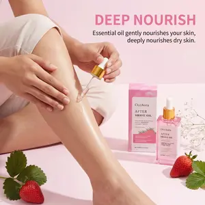 OceAura Strawberry Scent After Shave Oil, Post Hair Removal Soothing Essential Oil, Deep Moisturizing Smooth Skin Care Oil For Men Women All Skin Types