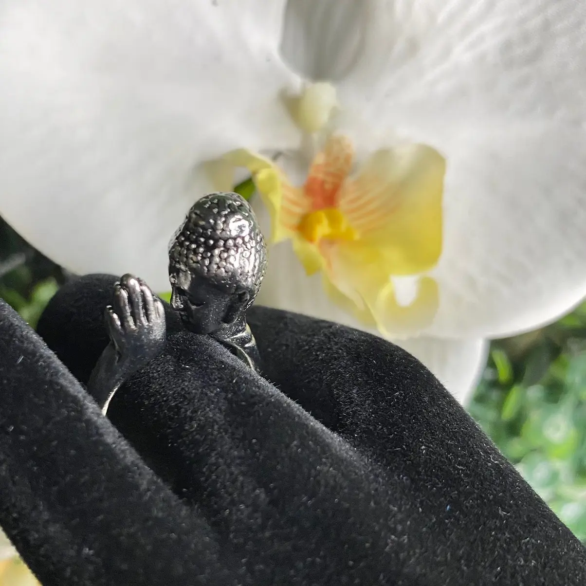 Praying Budda Ring (silver alloy) Female Male Metal Coating Metal Coating Daily