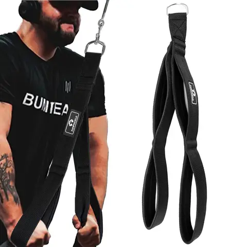 Tricep Rope Cable Attachments for Gym Use - Perfect Gym Equipment for Home/Gym Accessories - Multi Workout Rope Cable Machine Attachment -Best Gym Rope Grip with 4 Anti-Slip Handles Exercise Equipment Training Equipment