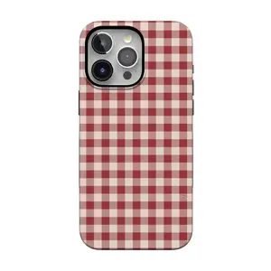 Casely iPhone 15 Pro Case | Sweet Jam | Red Gingham | Bold Protective Design | Compatible with MagSafe