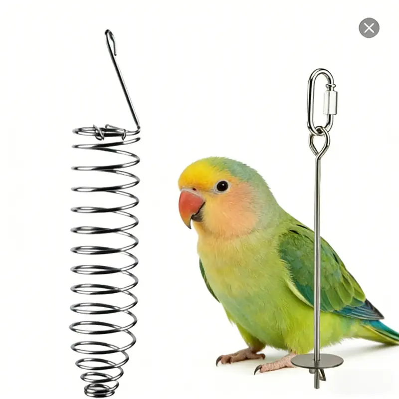 2pc 304 Stainless Steel Foraging Puzzle Feeding Tools Set - Vet-Approved, Chew-Proof, Adjustable Difficulty, Patent-Pending Ceiling/Floor Hang System, Anti-Entanglement Chewguard, Kabob Veg Control, Bloat-Reducing Rat Accessory with Cage Activity Increase