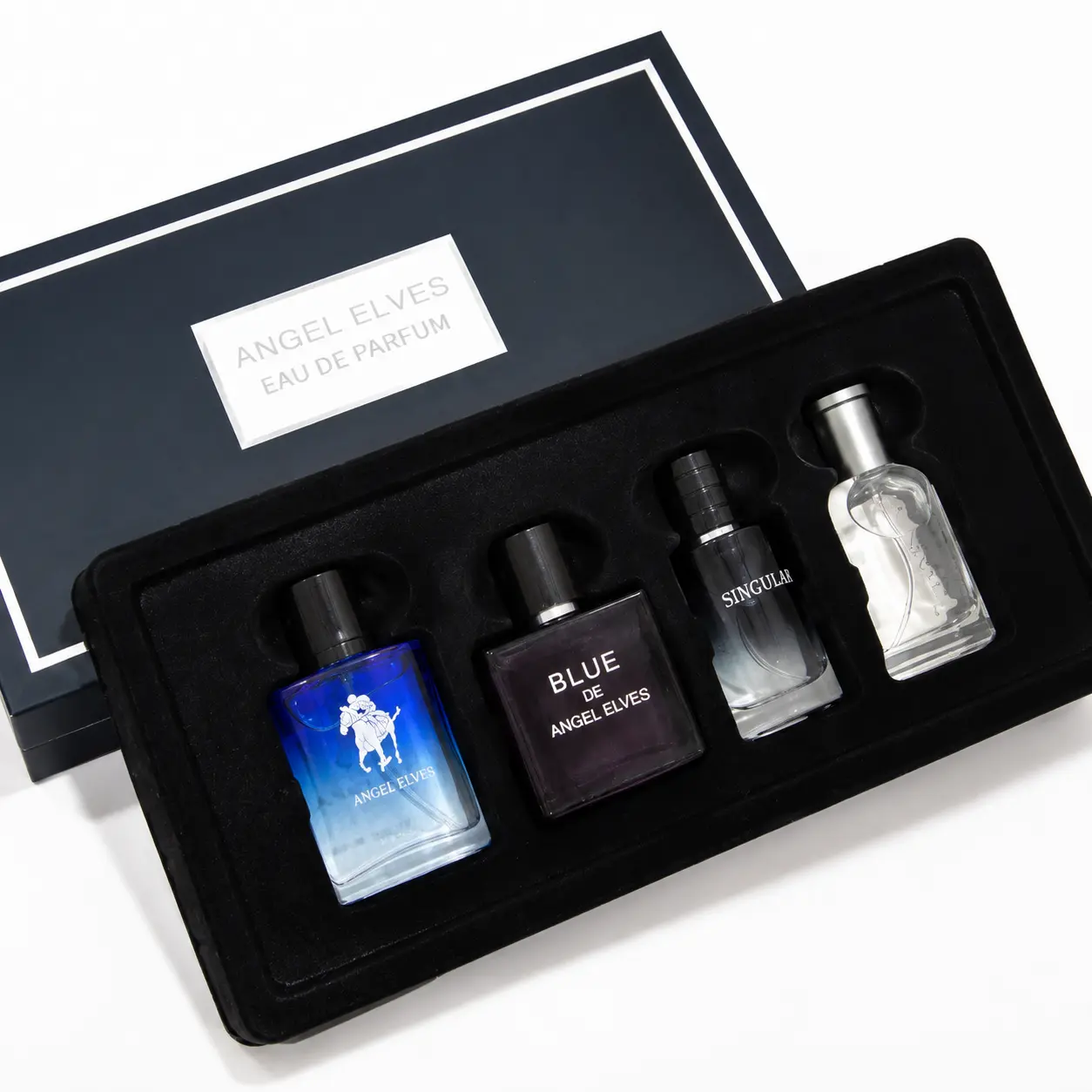 ANGEL ELVES 4 IN 1 Men's Perfume Gift Set, 30ml Eau De Parfum Cologne Perfumes For Men Portable Travel Size, Summer Fresh Long Lasting Citrus Woody Floral Spicy Fragrance, Luxury Gift Kit For Daily Business Date Night Party Birthday Anniversary