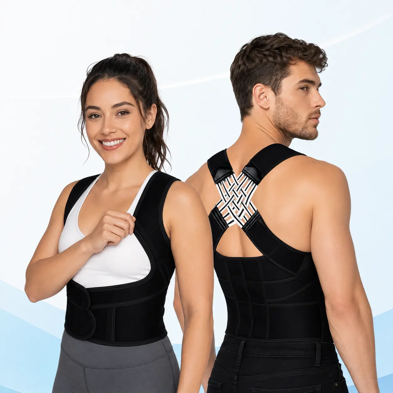 Posture Corrector Back Brace Shoulder Straightener Adjustable with Shoulder Support for Back Pain Relief for Men and Women