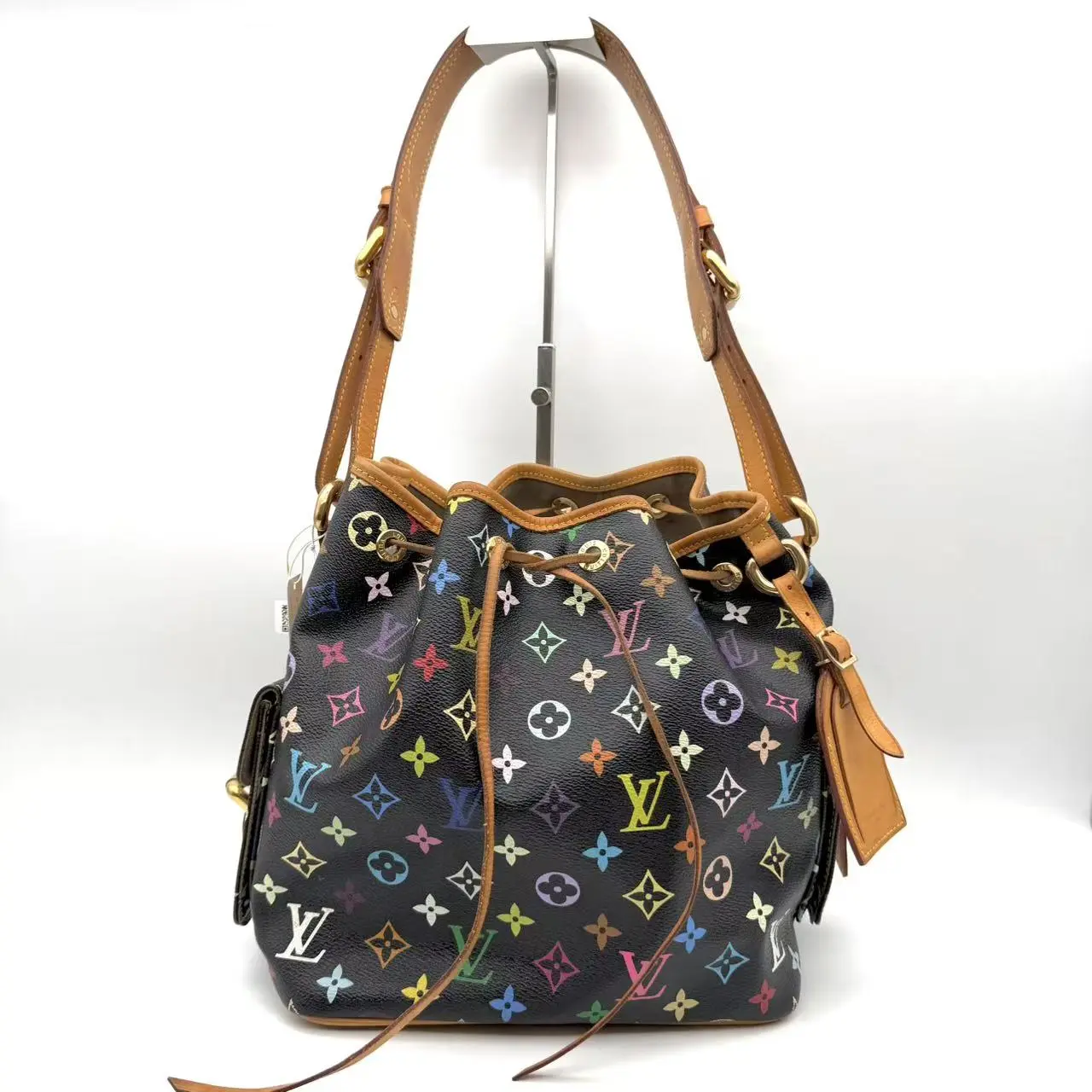 Pre-owned Louis Vuitton RL1 Monogram Multicolore Petit Noé Bucket Bag (Black) 24669158