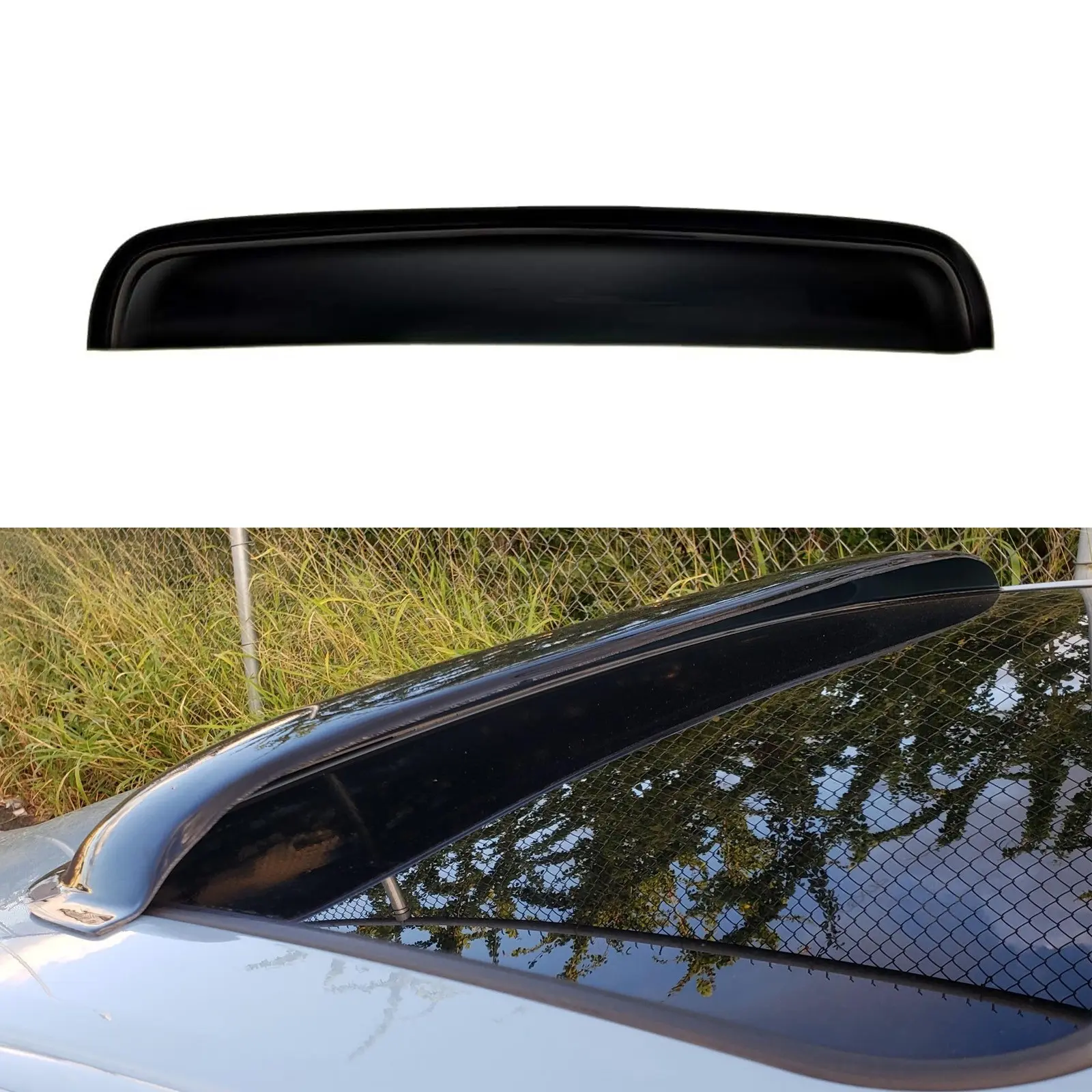 1Pcs Sunroof Wind Deflector, 38 inches Durable UV-Resistant Acrylic Top Window Visor with Integrated Injection Molding, Sleek Aerodynamic Style Rain Guard Vent for Ford F-150 F-250