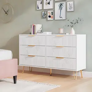 Drawer Dresser, Modern Wood Chest of Drawers, Storage Organizer Dresser for Bedroom, Closet, Hallway, Living Room