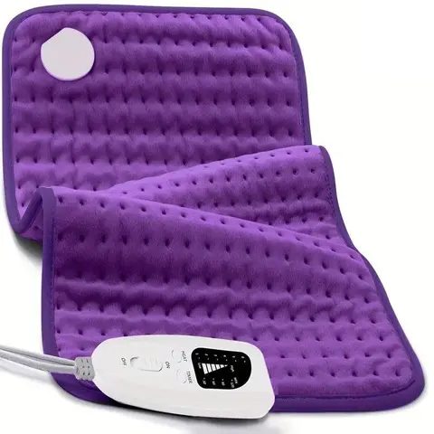 Portable Multifunctional Heating Pad - 24x12 in Corded Electric Pad for Adults, 6-Level Adjustable Temp, 4 Time Settings, Velvet Fabric, Back-Neck Relief, Overheat Safe, Flexible, Machine Washable Christmas Gift for Mom, Mother in Law