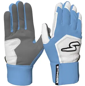 Winder Series Batting Gloves - Columbia Blue/White & Graphite