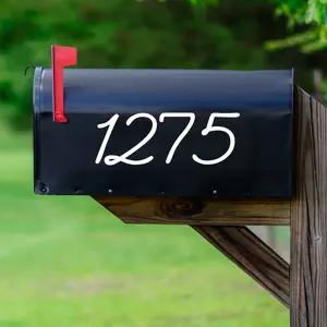 Custom Mailbox Vinyl Numbers Personalized Mailbox Stickers VWAQ - CMB13