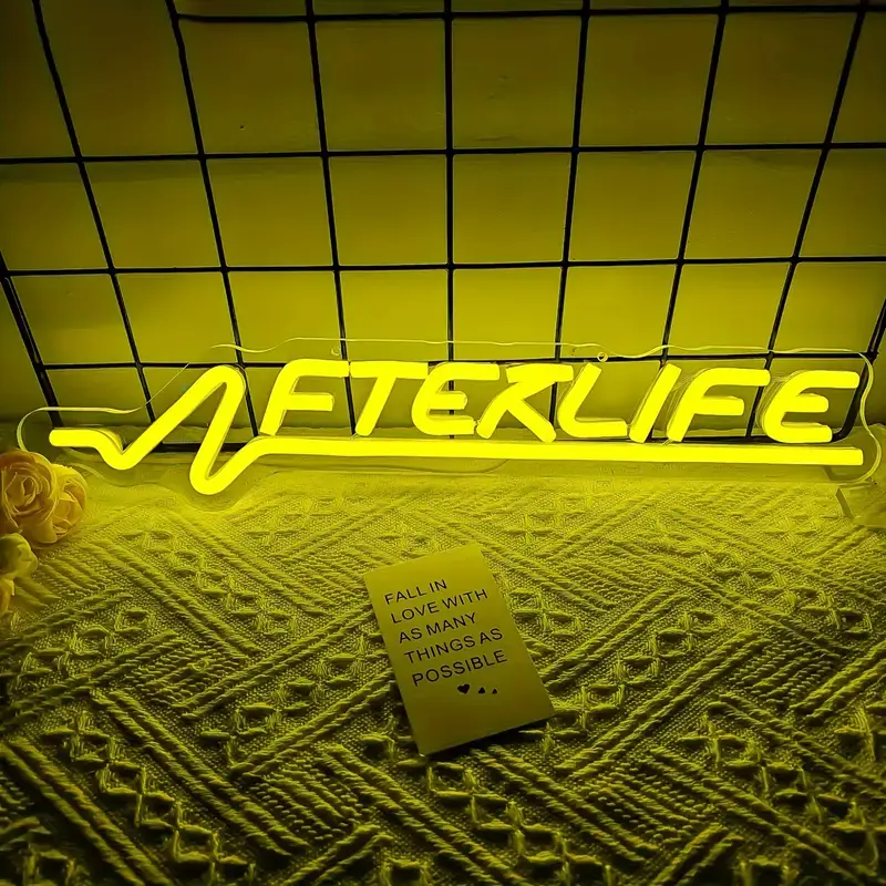 One piece of After Life neon light, cyberpunk LED wall decoration, USB power supply, switch control, game light suitable for manholes, bedrooms, and game rooms, wall mounted neon light