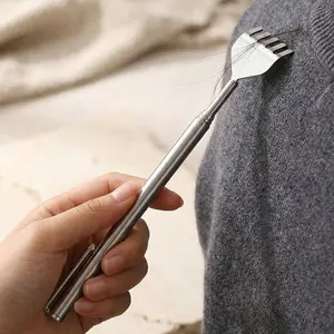 Extendable Telescopic Back Scratcher Portable Stainless Steel Itch Relief Tool Body Massage Scratcher for Adults Mom's Gifts