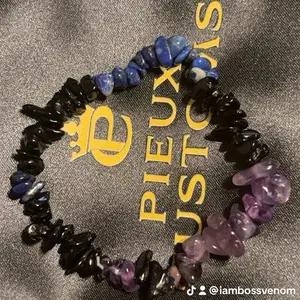 Pieux Customs ROYAL PROTECTION SET  Amethyst + Lapis + Black Tourmaline
