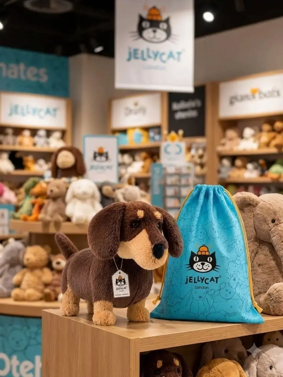 Official Jellycat Otto Sausage Dog Plush | Free Jellycat Gift Bag Included | Soft Toy