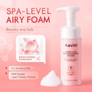 Aaivni 150ml Rose + Amino Acid Foaming Cleanser Sunscreen, light makeup, makeup remover 3 in 1