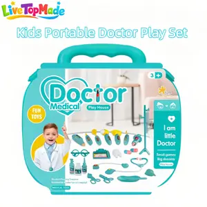 Kids Portable Doctor Play Set – Pretend Play Medical Kit with Storage Case, Stethoscope, Syringe, Thermometer – Educational Role Play Toy for Toddlers and Little Boys Girls Ages 3+ – Imaginary Doctor Fun for Birthdays and Christmas