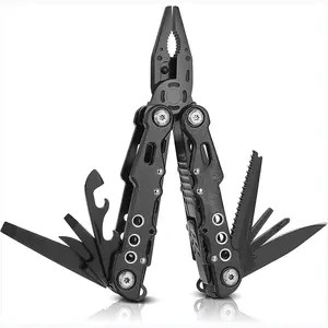 Multitool Pliers Portable Pocket Knife Camping Tool Gifts For Men 12 In 1 Multi Tool With Safety Lock Screwdrivers Saw Bottle Opener Durable Sheath For Camping Survival Hiking Simple Repair