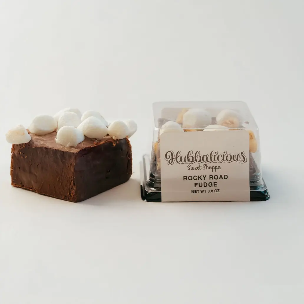 Rocky Road Fudge Hubbalicious Sweet Shoppe Dessert - 3 oz Layered Fudge Treat